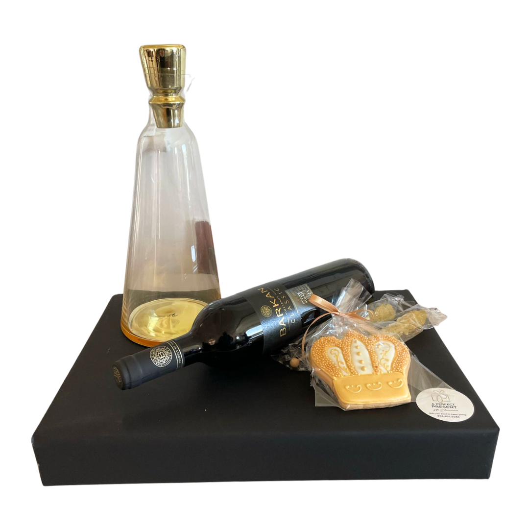 Gold & Glass Decanter Mishloach Manos