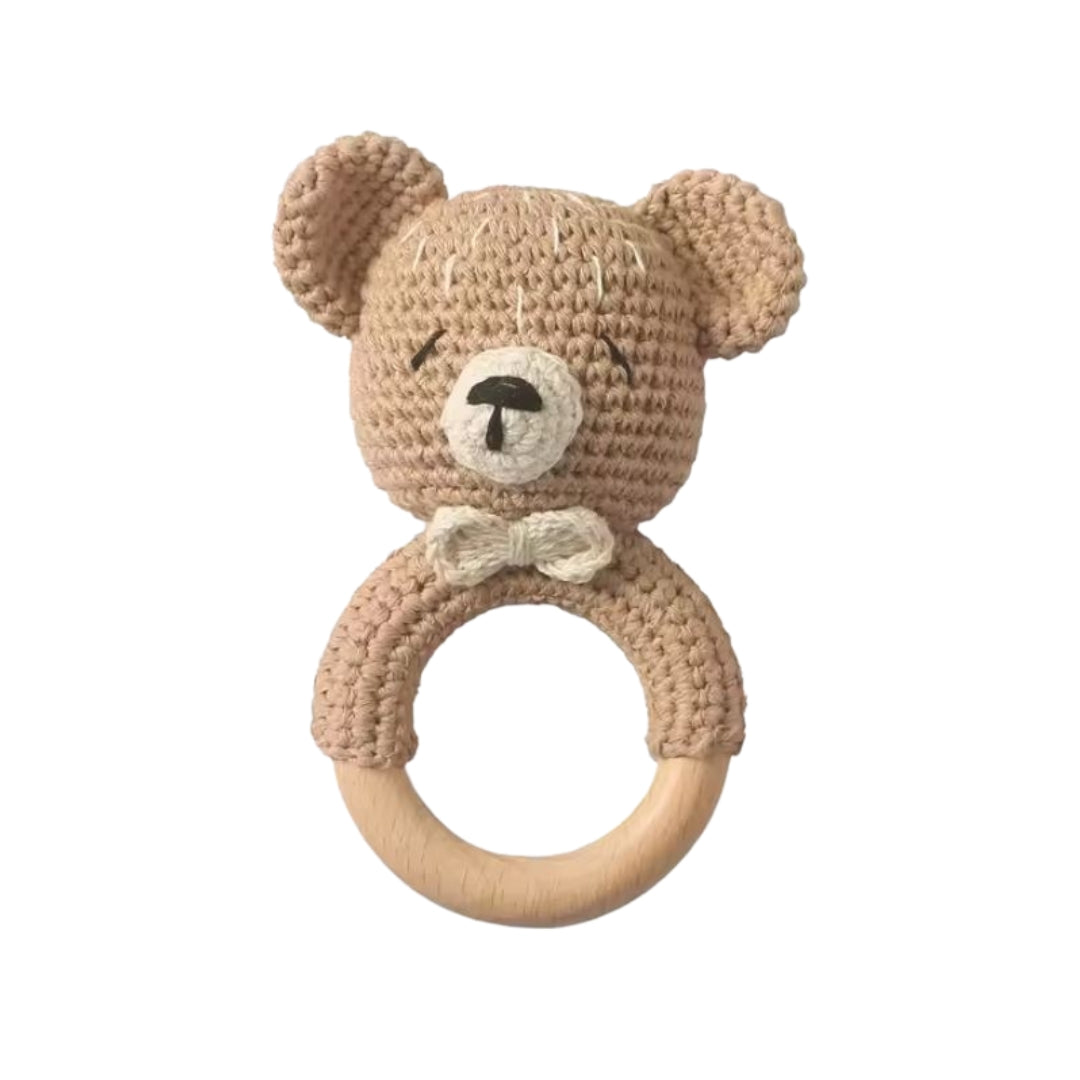 Bear Rattle Teether Ring