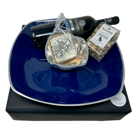 Silver & Blue Party Platter Mishloach Manos