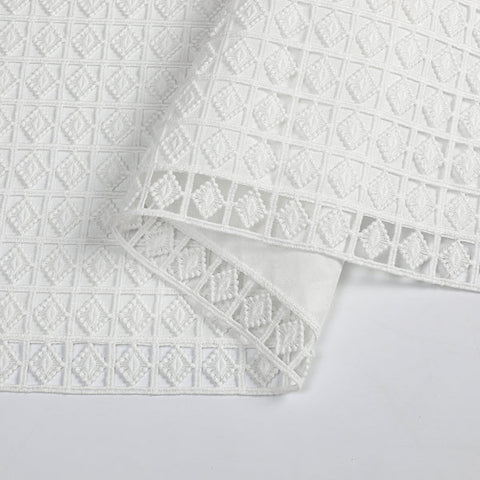 Lace Diamond Filagree Lined Tablecloth