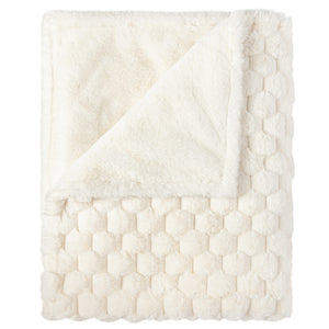 Bebe Beaute Ivory Honeycomb Blanket