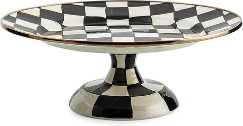 Courtly Check Pedestal Platter, Small