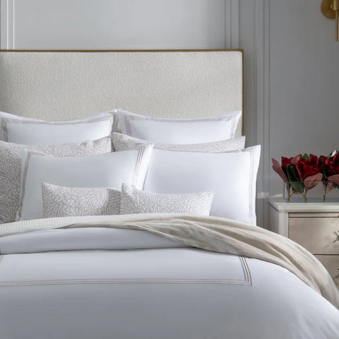 Aura & Belle Dove Embroidered Hotel Duvet Set