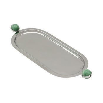 Hyaline Green Oval Tray Mishloach Manos