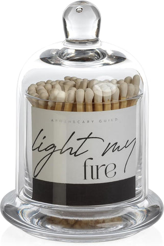 Apothecary Guild Light My Fire Matches with Glass Dome